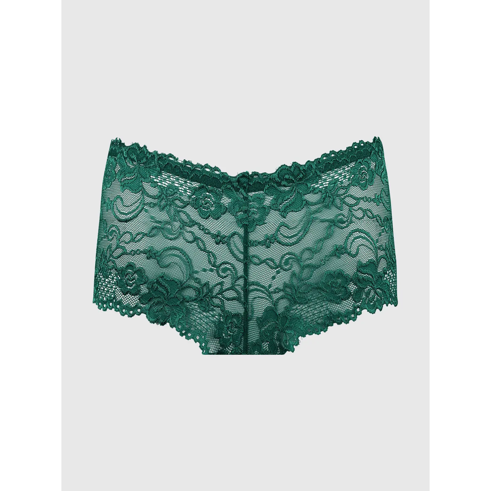 Frederick's of Hollywood Women's Basic Kirsten Lace Cheeky Panty - Scallop-Trimmed Edges, Elastic Waist, Sheer, Chic, Flirtatious, Comfortable Fit, Everyday Casual Underwear