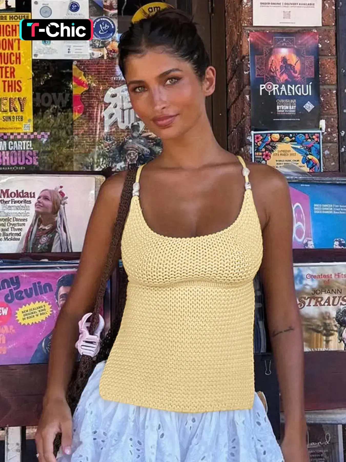 Women's Solid Color Criss Cross Backless  Cami Top, Casual Comfy Cami, Boho Sleeveless Tie, Casual Sleeveless  Knit Top for Summer, Breathable Sleeveless Tops, Fashion Women's Knitwear for Daily Wear