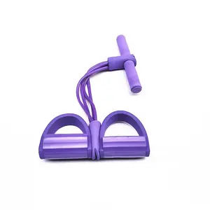 6 tube multi-function pedal resistance band trainer, resistance band, elastic drawstring, home gym full body workout, exercise, sit-ups, yoga, abdominal training