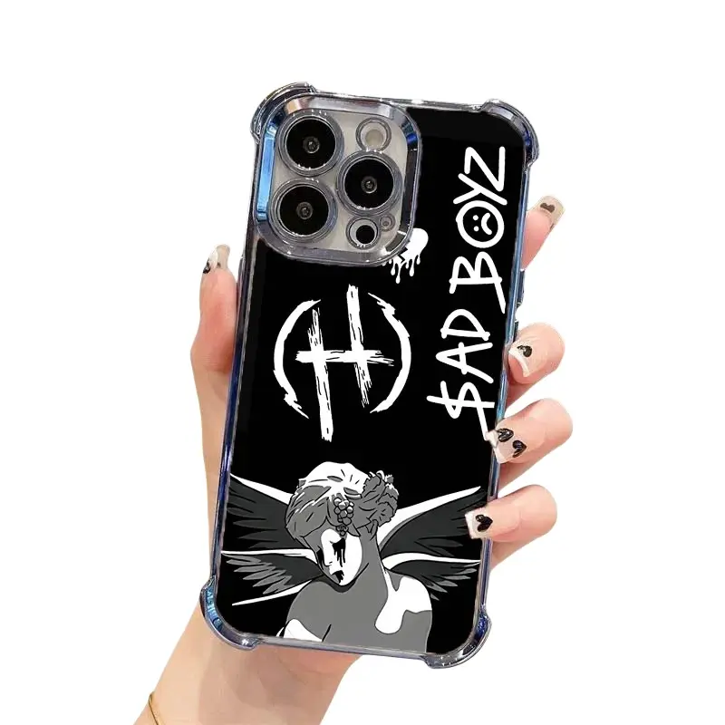 CaseCraze100 Sad Boyz 4 Life Junior H Shockproof PC+TPU Cellphone Cover - Camera Protection Accessory for iPhone 16,15,14,13,12,11 Pro Max (IPYGSJDNH2) | Mobile Phone Accessories