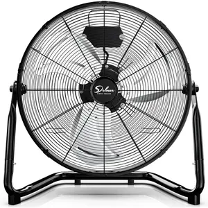 18 Inch 3-Speed High Velocity Heavy Duty Metal Industrial Floor Fans, Black