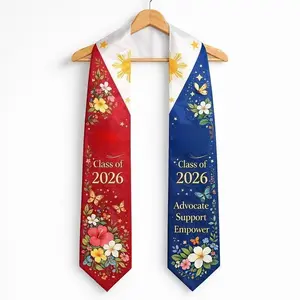 EastJia Made in USA Personalized Filipino Social Work Graduation Stole - All Seasons Premium Polyester Sash, Custom Advocacy Support Empowerment Design, Philippines-Themed Professional Graduation Gift