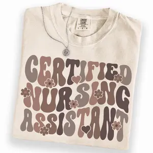 Comfort Colors Certified Nursing Assistant Shirt, Retro CNA Shirt, Groovy Medical Graphic Tee, Gift for CNAs