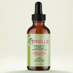 Mielle Organics Rosemary Mint Scalp & Hair Strengthening Oil With Biotin & Essential Oils, Nourishing Treatment for Split Ends and Dry Scalp for All Hair Types, Curly, Damaged, Coily 2-Fluid Ounces… Comfort Haircare Blend Intensive Lightweight Scent