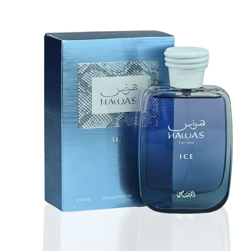 Rasasi Hawas Ice 100 ml / 3.4 oz Eau de Parfum, Citrus & Amber fragrance spray with Frozen Apple and Bergamot