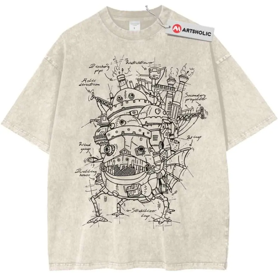 Howl’s Moving Castle Shirt, Studio Ghibli Tee, Anime Shirt, Vintage T-Shirt