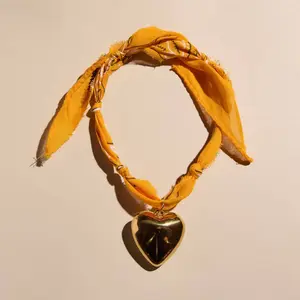 Nickel and Suede - Yellow Bandana Necklace