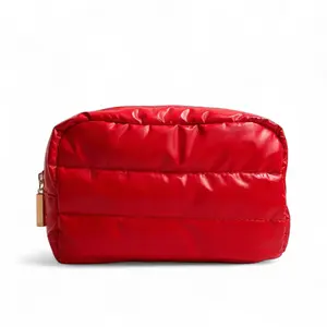 Red Puffy Makeup Bag