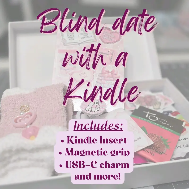 Blind Date with a Kindle Bundle | Includes Holographic Insert, Magnetic Grip, Dust Plug Charm & More