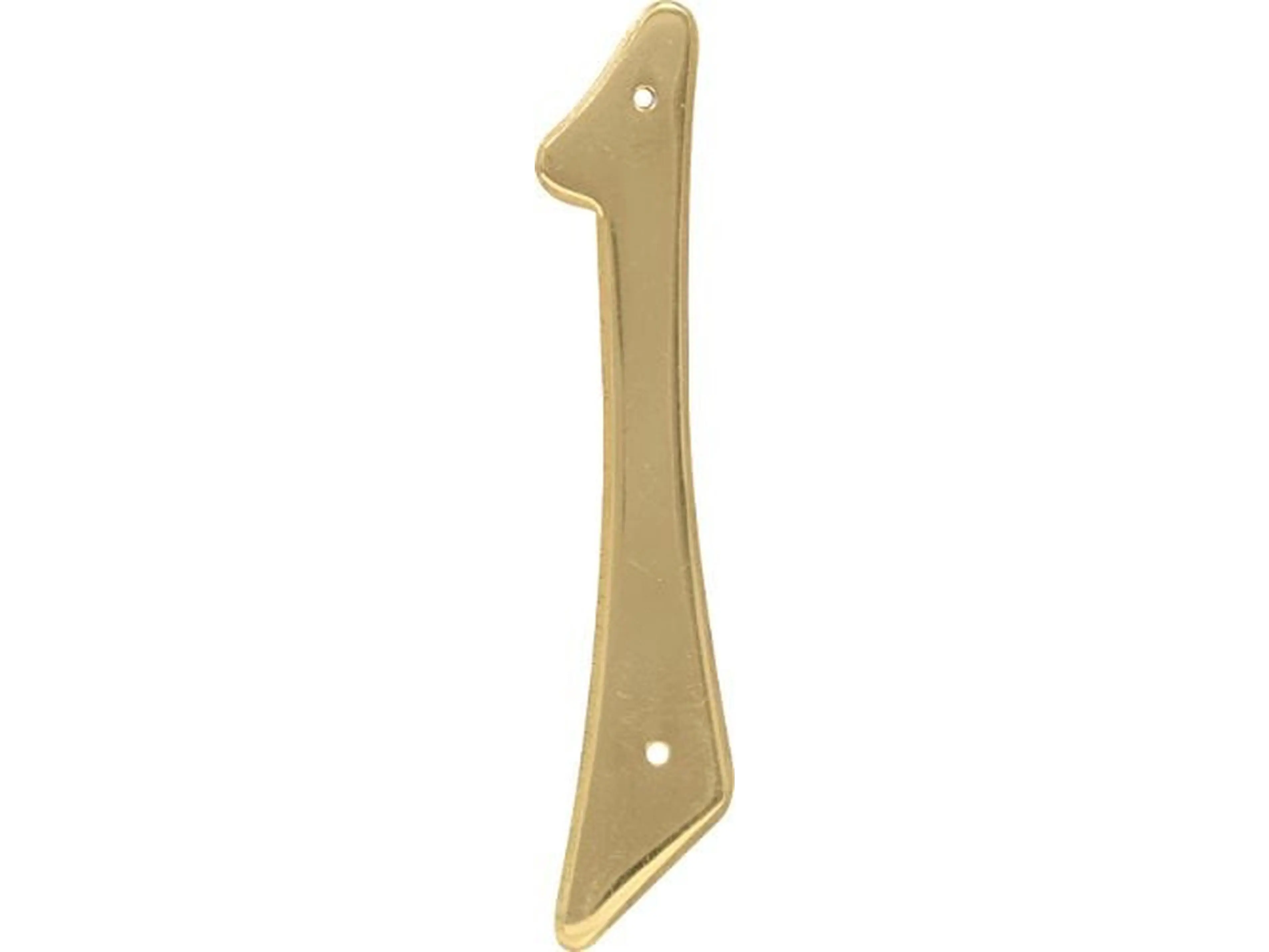 Hillman Fasteners 847043 Decorative 4 in. No. 1 Traditional Brass House Numbers, Personal Use Brass House Numbers - Pack of 3, Leisure Times