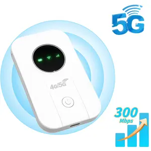 5G/4G LTE Mobile Hotspot,Dual Band(5G/4G)Portable WiFi Hotspot for Travel，300Mbps High Speed，Connect Up to10+ Devices,Travel Router