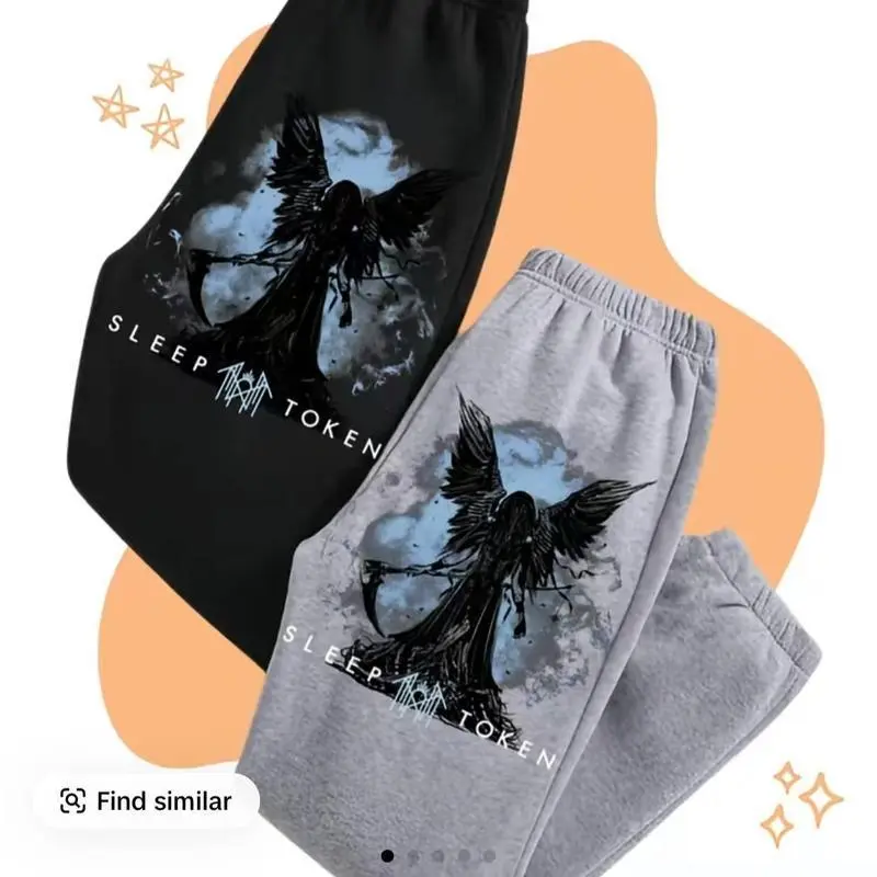 Vintage Sleep To.ken Tour Sweatpants, Music Rock Band Graphic Jogger Pants For Fans, Rock Style Unisex Streetwear Joggers, Casual Pants, All Seasons