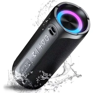 Portable Bluetooth Speakers, IPX7 Waterproof Speaker Bluetooth Wireless, 20W Loud Stereo Sound, 24H Playtime, RGB Lights, Dual Pairing, Bluetooth 5.3 Wireless Speaker for Travel Outdoor Home Party