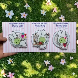 Miffy x Smiski Heart Bunny Magnetic Phone Grip – Aesthetic Bunny Acrylic Grip Stand For iPhone, Cute Gift For Her