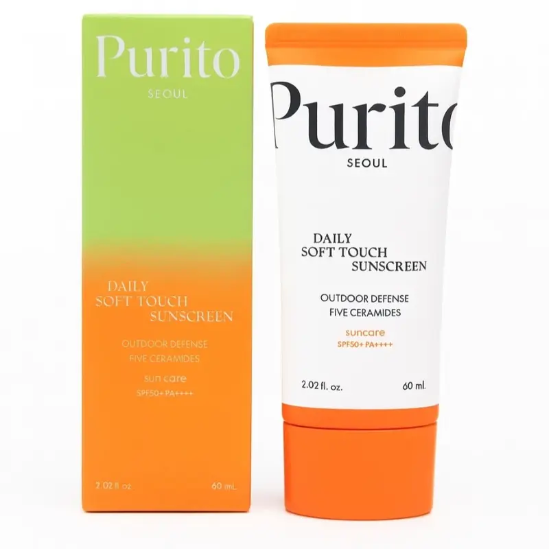 PURITO SEOUL Daily Soft Touch Sunscreen SPF50+ PA++++ 60ml Sun Protectant Korean Face Sunscreen