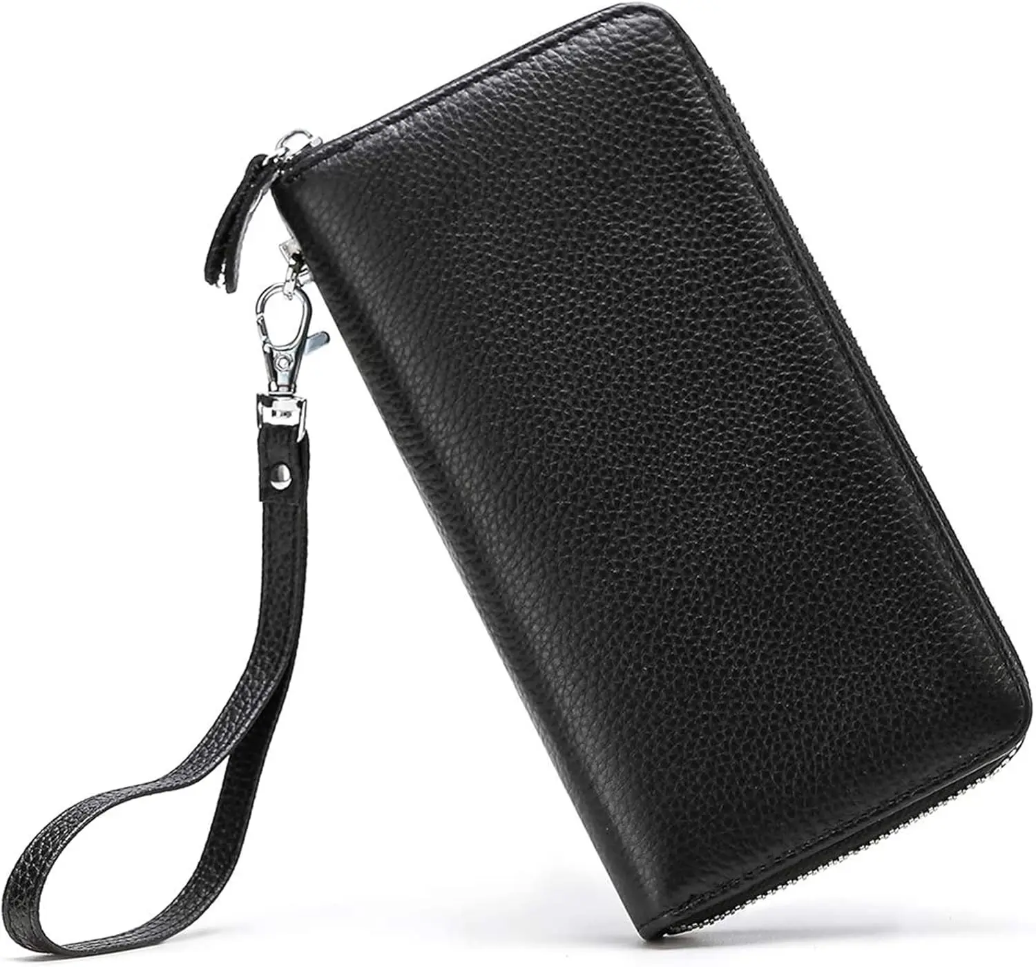 Womens Wallet RFID Blocking  Zip Around Wallet Clutch Wristlet Travel Long Purse for Women