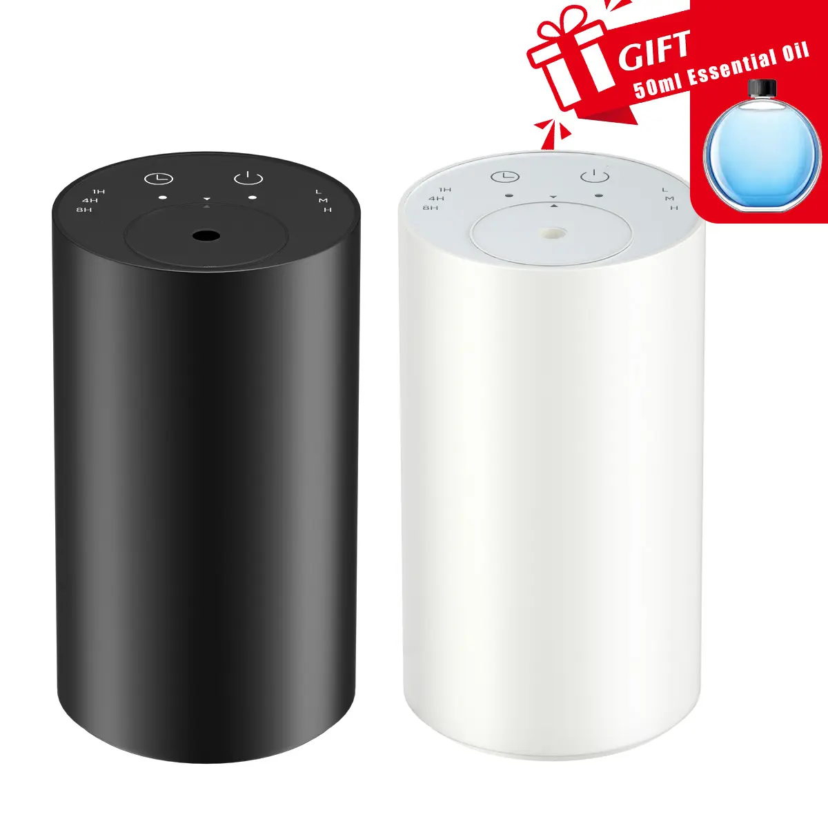 COZOME Waterless Diffuser for Essential Oil, USB Rechargeable Mini Scent Air Machine, Aromatherapy Atomizing Diffuser Humidifier with 1/4/8 Hours Continuous Modes