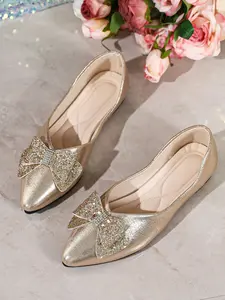 Women's French Satin Pointed Toe Flats, Summer New Butterfly Knot Casual Shoes, Elegant Commuter Footwear for 2026