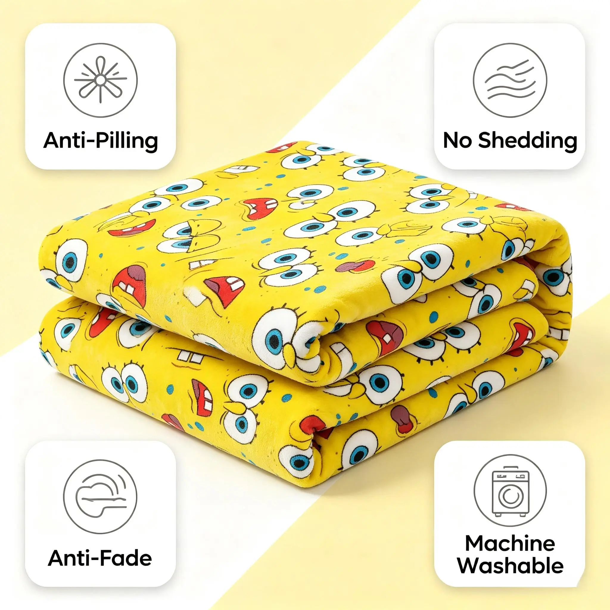 Soft Lightweight Flannel Blanket Throw, Cute Cartoon Print Character Graphic Blanket, Sofa Throw for Kid Bedroom, Teenage Bedroom Accessory, Bedroom Use, Home Office Travel, All- Home Decor, Multiple Blanket,Excellent Gift,  school,  season