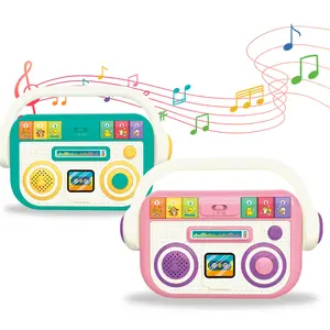 Baby Learn Music Player Musical Light Up Pretend Radio with Lights & Songs for Infants Ages 12+ Months, Baby Musical Toy for Toddlers, Baby Music Toy with Lights Parent-Child Interactive Toy Gift Game Boy Girl 1st Gift