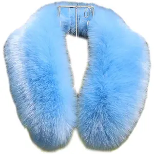 Faux Fur Hood Trim Replacement Collar Detachable Scarf Wrap for Coat Sweater Jacket