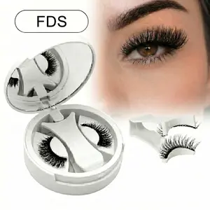1 Pair Natural-Looking Magnetic Eyelashes, Reusable Magnetic Lashes with Applicator, No Glue Required Magnetic Eyelash Kit, Easy to Apply and Remove Magnetic Lashes Set