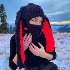 New Winter Women's Bunny Ear Knit Hat Extra Thick Warm Perfect for Casual Street Style with Sweet and Cool Vibe