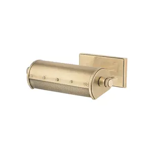 Gaines Picture Light - Industrial Design with Perforated Metalwork in Aged Brass, Bronze, or Nickel