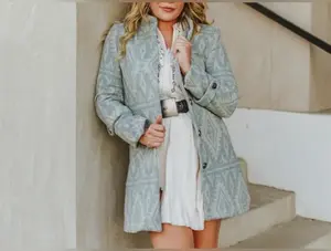 Let You Down Vintage Cream Aztec Printed Coat