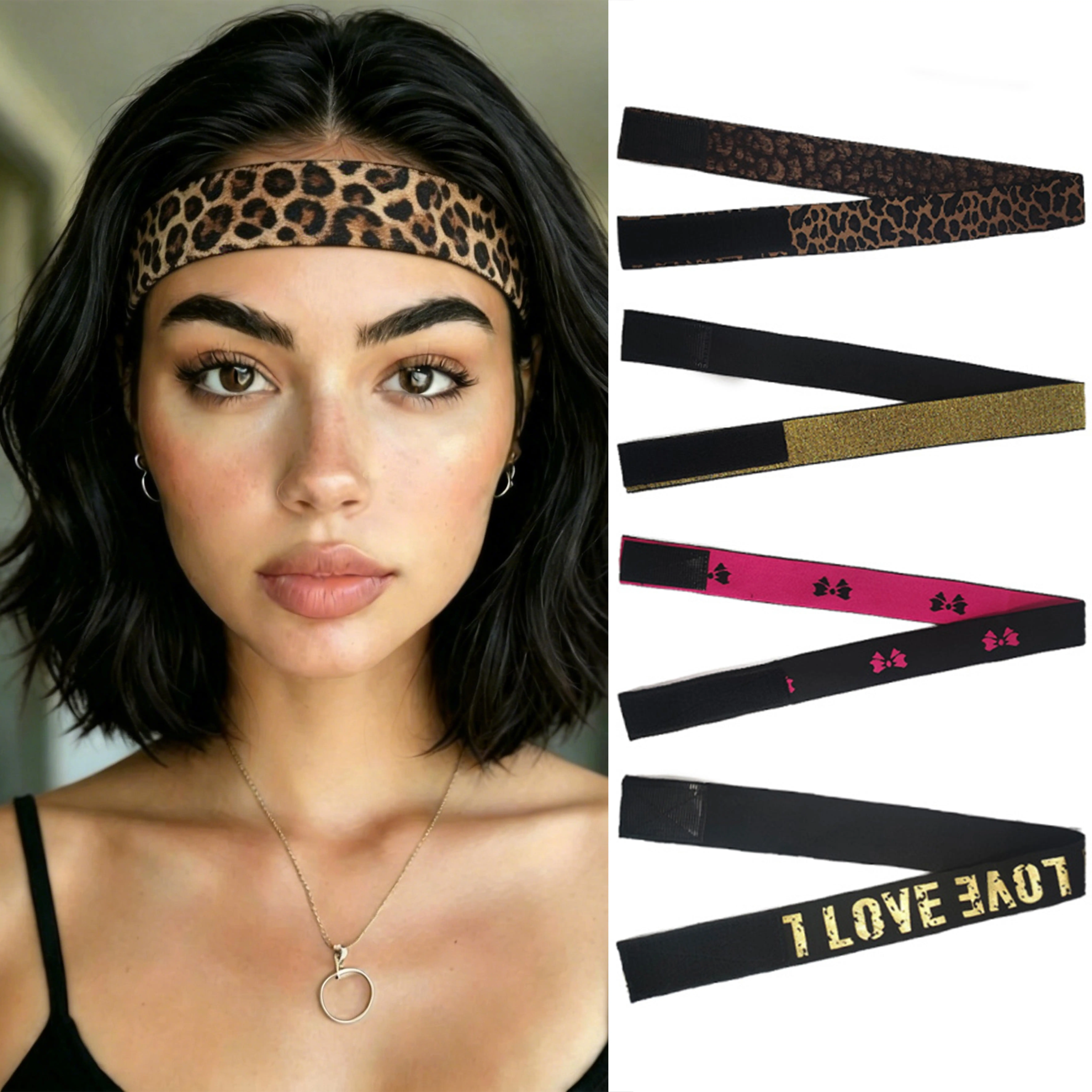 4Pcs Elastic Lace Melting Bands for Wigs – Adjustable Wig Grip Headband, Lace Front Edge Wrap for Flawless Melting, Non-Slip Velvet Wig Band for Laying Edges, Secure & Comfortable Wig Accessory for Natural Hairline(Mixed color pack)