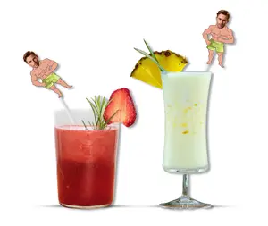 Personalized Bodybuilder Face Plastic Straws