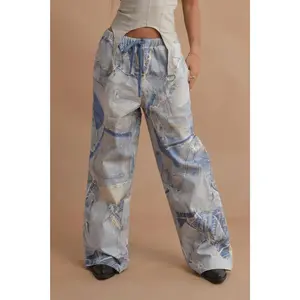 Blue Jean Drawstring Cargos