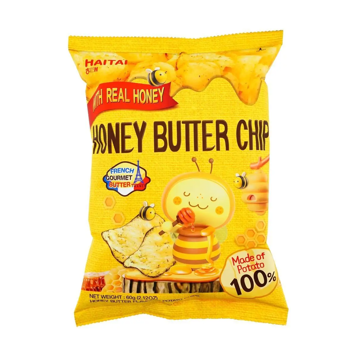 HAITAI Honey Butter Chips 60g - Korean Snack, Sweet & Crispy, Recommended by