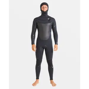 5/4mm Absolute Natural+ Upcycler Welded Chest Zip Hooded Wetsuit - Black