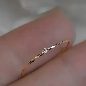 1pc Copper Ring Paved Shining Zirconia Symbol Of Simplicity And Beauty Match Daily Outfits Party Decor High Quality Gift For Female