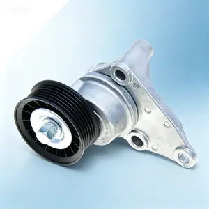 Aluminum Drive Belt Tensioner Assembly with Pulley, Compatible with GM Vehicles, OE Replacement for 38158, Durable Black Pulley, Smooth Operation, Easy Installation, Reliable Performance