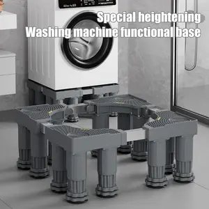 Mini Fridge Stand, 1 Piece Adjustable Washing Machine Stand, Household Appliance Stand Base, Suitable for Dryer, Washing Machine, Washer & Mini Fridge, Refrigerator Stand