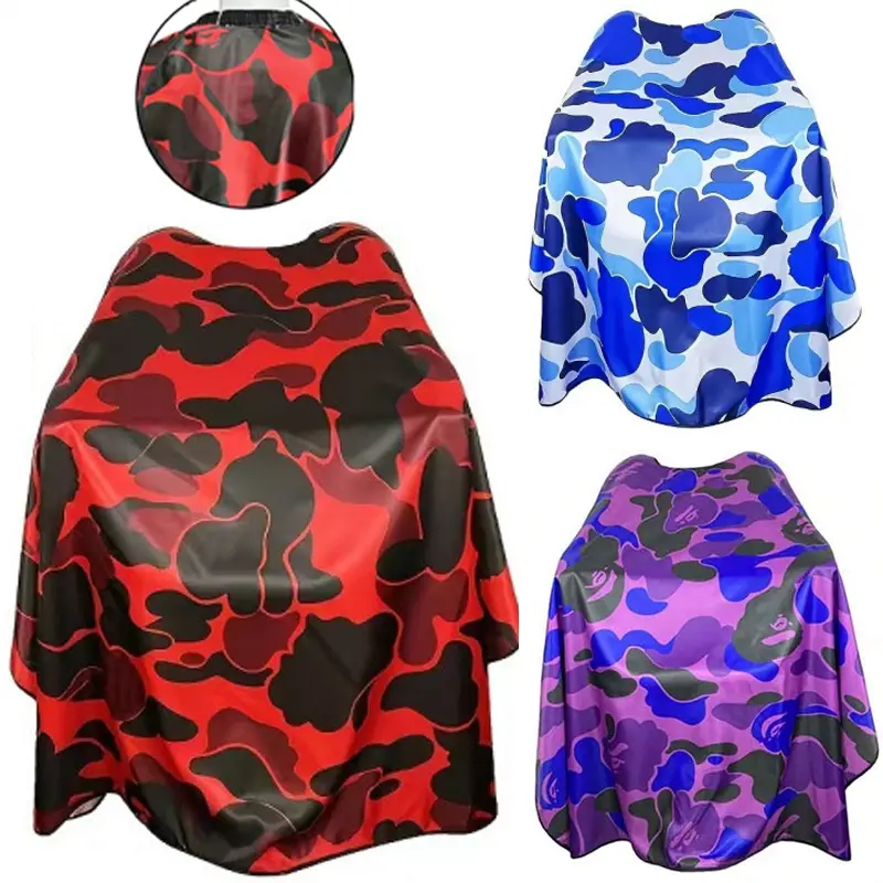 Professional Men's Barber Cape - Haircare Barber Equipment, Adjustable, Waterproof, Anti-Static, Large Size 63"×56" Hair Cutting Styling Cape with Snaps, Soft Fabric