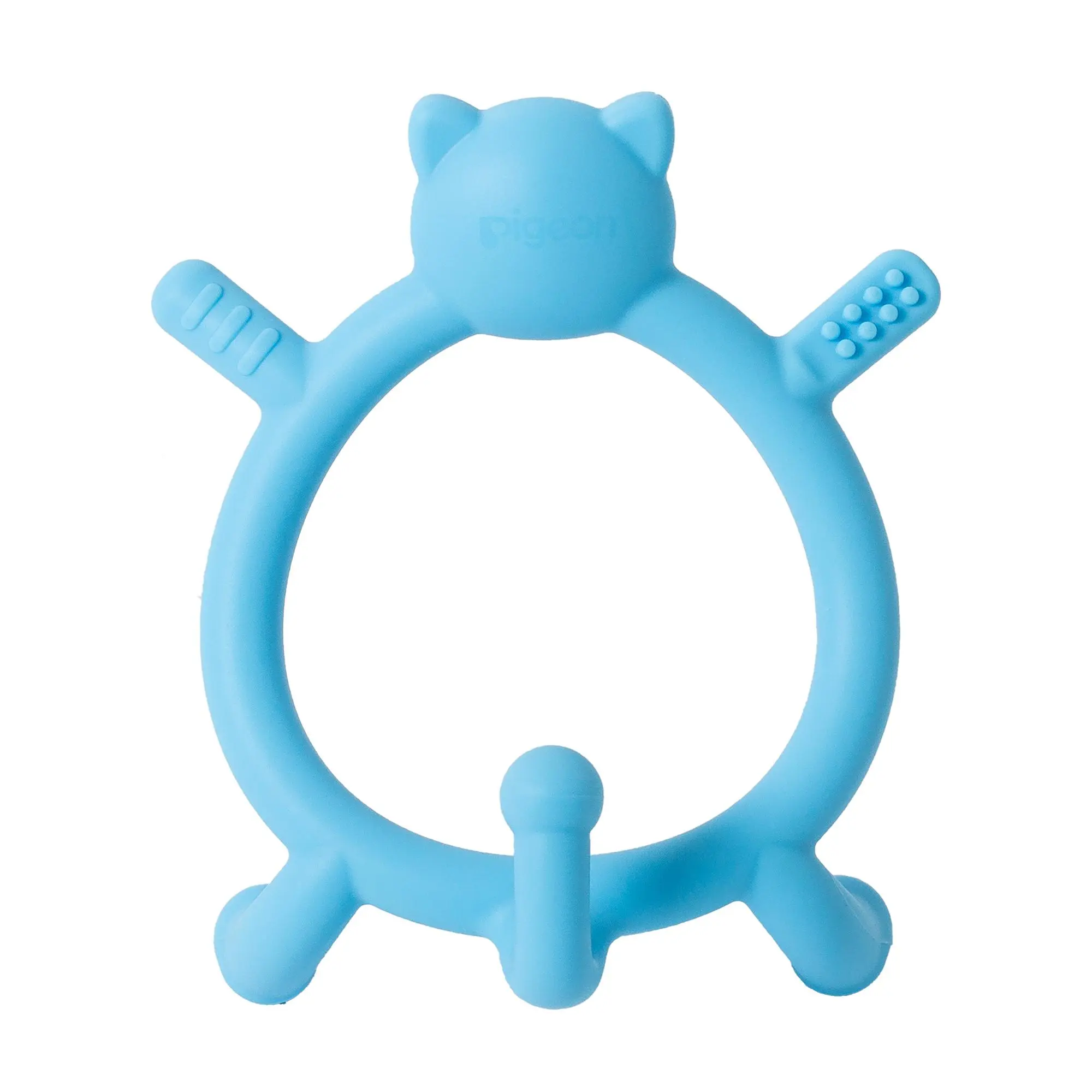 Pigeon Silicone Animal-Shaped Baby Teether, Green Bear, 1 or 2 Count – Multi-Textured Teething Relief Toys, Lightweight & Easy to Grasp3+ Months, 6+ Months
