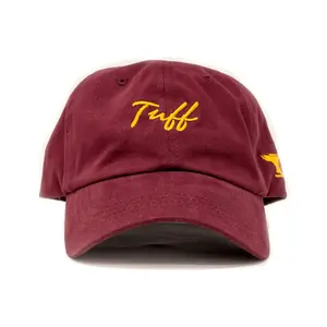 TUFF Thin Gold Script Dad Hat - Maroon