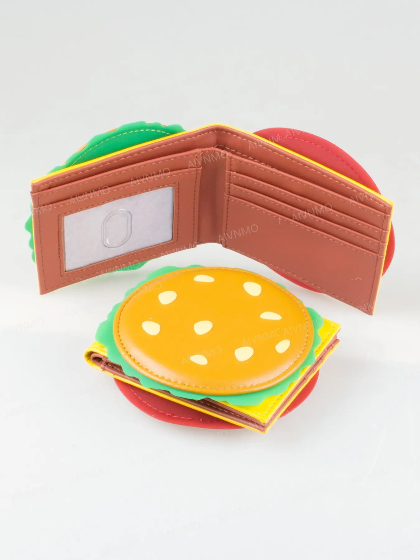 Cute Burger Shaped Design Wallet, Fashionable Letter Design Short Wallet for Women, Casual Trendy Versatile High-quality Daily Wallet, Fashionable Card Holder, Credit Card Wallet, Wallet Purse, Card Slots Wallet
