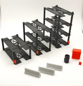 1:64 Scale 3D Printed Garage Diorama Set – Car Lifts, Tool Box, Tires