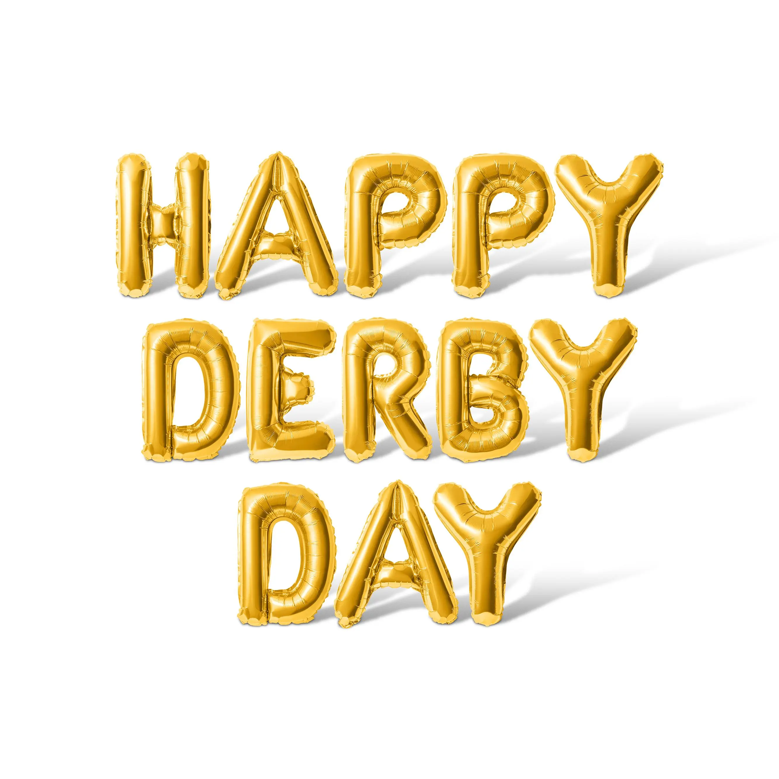Letter Balloons - HAPPY DERBY DAY 16" Inch Alphabet Letters Foil Mylar Balloon Kentucky Derby Day Party Banner