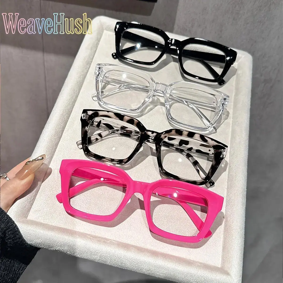 4-Pack Unisex Fashion Geometric Frame Decorative Glasses, Trendy Stylish Clear Lens Eyewear for Parties, Daily Wear, School & Shopping, Perfect for Halloween, Christmas, Easter, Valentine’s Day, Thanksgiving & New Year Celebrations