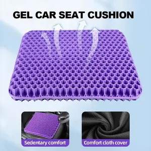 Gel Cushion Summer Breathable Honeycomb Design, Relieves Back Coccyx Pain, Home Office Wheelchair Car Seat Pad