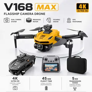 New Upgrade V168 PRO MAX Drone - 4K Camera, Fine Obstacle Avoidance, 1-Button Return, 1-Button Take-Off, GPS Positioning, 5G Signal Connection