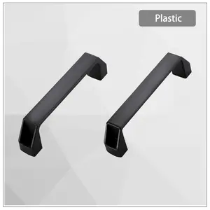 (Ten-piece pakage) Black Plastic Handles for Industrial Electrical and Mechanical Equipment Nylon Square Door Handles