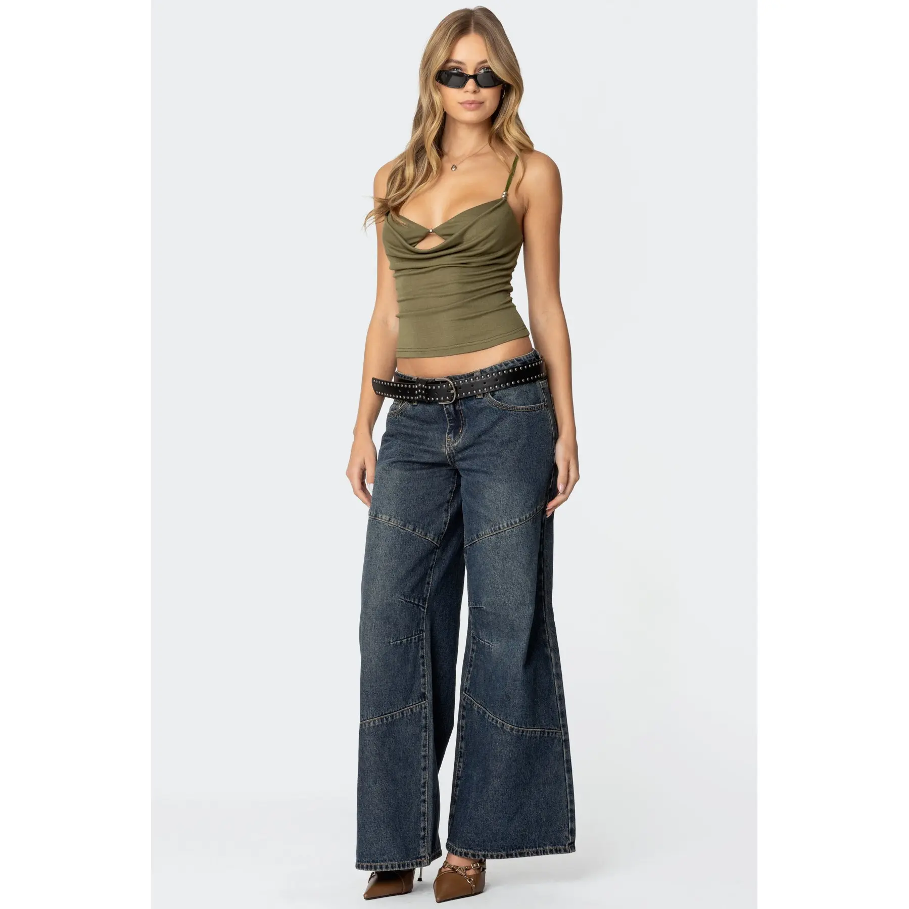 Laney Vintage Washed Low Rise Baggy Jeans