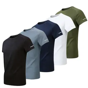 5pcs Men's Sports Short Sleeve T-Shirt Running Fitness Outdoor