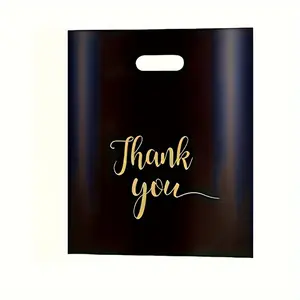 50pcs Reusable Plastic Shopping Bags - Perfect For Thank You Gifts, Parties, Stores, Boutiques & More!